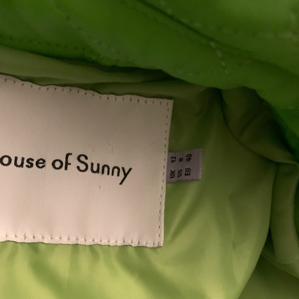 House of Sunny Green Faux Leather Quilted Jacket - Picture 4 of 4